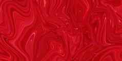 有创意的摘要混合红色的颜色绘画大理石液体效果全景
