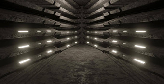生锈的金属空黑暗生锈的展厅柱子森林黑暗灰色蒙太奇背景渲染