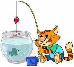 猫钓鱼水族馆