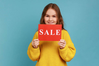 女孩显示出售登记微笑相机广告低价格孩子商店