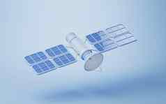 空间轨道卫星航空航天通信概念呈现
