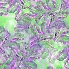 分层木真菌纹理水彩图形无缝的模式手画插图