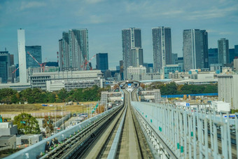 yurikamome跟踪<strong>东京</strong>城市景观