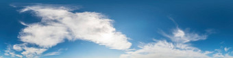 蓝色的天空全景卷云云无缝的Hdr学位帕诺球形equirectangular格式天空圆顶天顶可视化游戏天空更换空中无人机全景照片