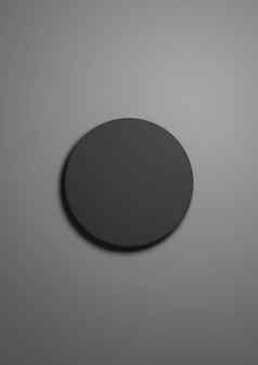 黑暗石墨灰色的黑色的白色插图简单的最小的产品显示背景前视图平躺油缸圆讲台上站