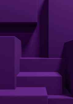 黑暗紫色的紫罗兰色的插图简单的最小的产品显示背景一边视图摘要广场讲台上站产品摄影壁纸奢侈品产品