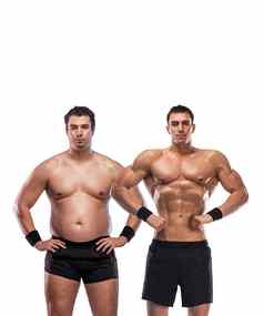 重量损失健身转换脂肪适合概念