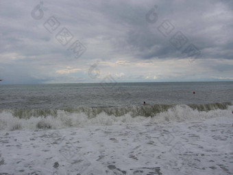 风暴海风暴警告海岸大海波风暴