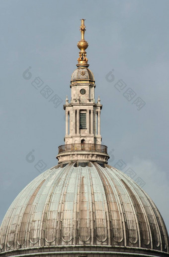 特写镜头照片塔屋顶保罗的大教堂伦敦
