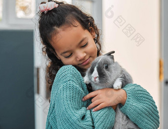 兔子可爱的女孩成键宠物兔子首页