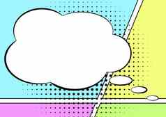 漫画云认为泡沫复制空间包围色彩斑斓的涂鸦设计文本代表社会网络媒体在线沟通