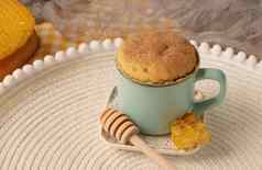 香草马克杯蛋糕蜂蜜蛋糕杯子微波甜点早餐
