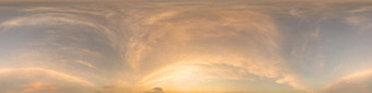 明亮的日落天空全景卷云云Hdr无缝的球形equirectangular全景天空圆顶天顶可视化游戏天空更换空中无人机全景照片
