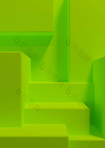 明亮的石灰霓虹灯绿色插图简单的最小的产品显示背景一边视图摘要广场讲台上站产品摄影壁纸奢侈品产品