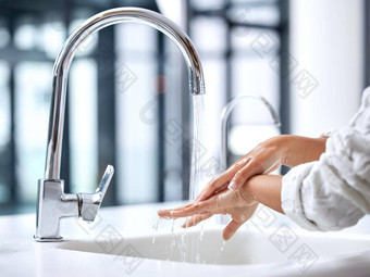 流感大流行环境卫生关键女人洗手