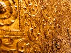 美丽的缅甸艺术模式图案装饰设计金墙房间寺庙