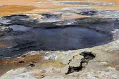 视图熔岩字段过去的火山火山喷发冰岛