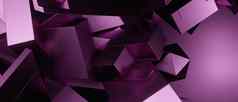 摘要发光几何混乱时尚的未来主义的紫色的紫罗兰色的横幅背景渲染