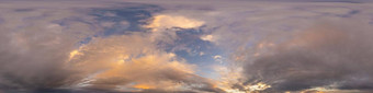黑暗蓝色的日落天空全景粉红色的积云云无缝的Hdr全景球形equirectangular格式完整的天顶可视化天空更换空中无人机全景照片