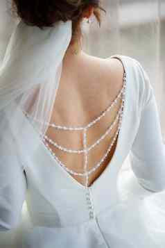 新娘拉链拉链婚礼白色衣服
