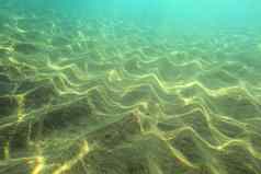 海底沙子沙丘基斯太阳绿松石水距离水下照片摘要海洋背景
