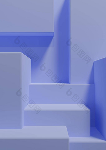 光柔和的蓝色的插图简单的最小的产品显示背景一边视图摘要广场讲台上站产品摄影壁纸奢侈品产品
