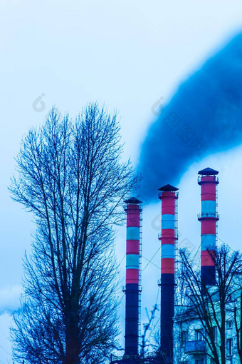 污染环境空气生态全球问题有毒烟脏烟囱工业植物发布大气