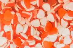 软糖果冻甜蜜的糖果酱白色红色的颜色背景