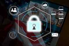 虚拟图标保护锁个人数据保护