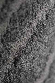 灰色淋浴毛巾纺织关闭背景高质量大大小打印