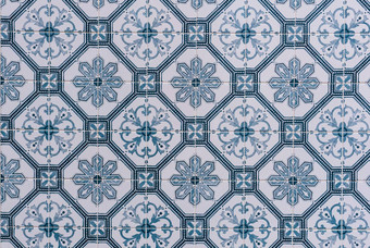 传统的蓝色的有图案的阿祖莱霍瓷砖背景