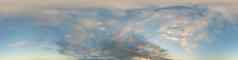 黑暗蓝色的日落天空全景积云云无缝的Hdr帕诺球形equirectangular格式完整的天顶可视化游戏天空更换空中无人机全景照片