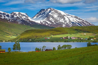 挪威农村农场艾于兰峡湾分支Sognefjord