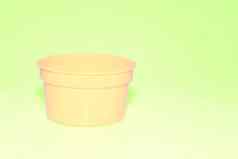黄色的塑料Jar能力孤立的沙拉绿色苍白的