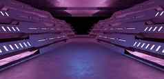 未来主义的科学小说金属车库俱乐部仓库停车stagebasement黑暗森林紫色的说明横幅背景壁纸呈现
