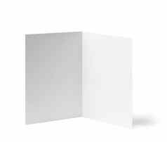 折叠传单白色空白纸模板书