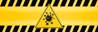 谨慎行背景标志图标谨慎冠状病毒停止生物学细菌冠状病毒