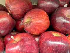 新鲜的红色的苹果好多媒体背景集团红色的成熟的苹果