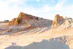 雕刻自然沙漠土地形式上升沙漠景观