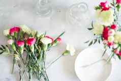 花店花束设计婚礼假期花花园风格概念