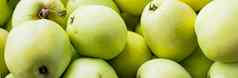 大集团明亮的绿色苹果多汁的选择水果抗氧化剂水果新鲜的美味的有机苹果背景