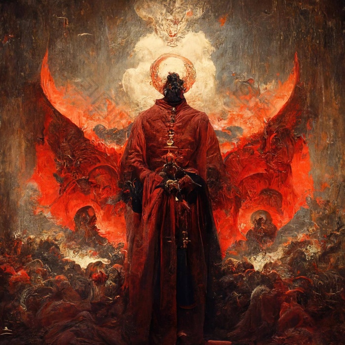 肖像魔鬼插图画插图渲染图片-包图网企业站