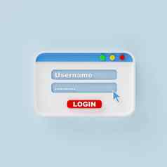 登录用户名密码用户接口弹出窗口蓝色的背景电脑操作系统互联网浏览器社会网络概念插图呈现