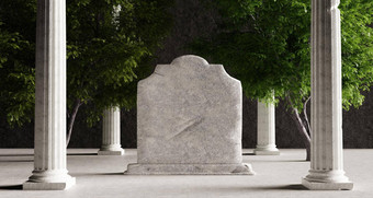 现实的模型墓碑墓碑上墓碑上科林斯人的列树背景纪念一天历史概念插图呈现