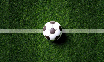 <strong>足球</strong>场中心球前视图背景体育运动运动概念插图呈现