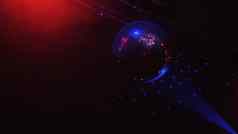 美丽的迪斯科球旋转无缝的耀斑镜子球明亮的射线晚上聚会，派对背景镜头