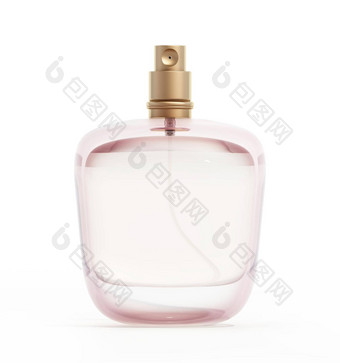香水瓶孤立的白色背景插图