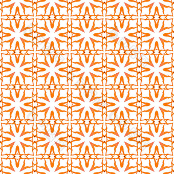 东方阿拉伯式花纹手画边境橙色