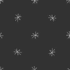手画雪花圣诞节无缝的模式微妙的飞行雪片粉笔雪花背景美丽的粉笔handdrawn雪覆盖迷人的假期季节装饰