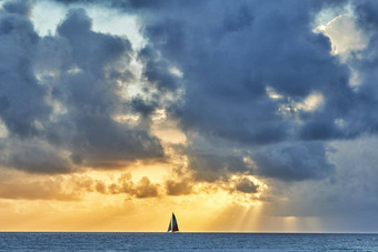 日落太平洋海洋夏威夷热带日落太平洋海洋威基基海滩海滩火奴鲁鲁